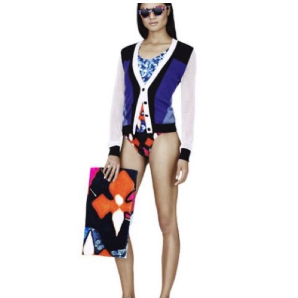 Peter Pilotto Royal Blue Mesh Top